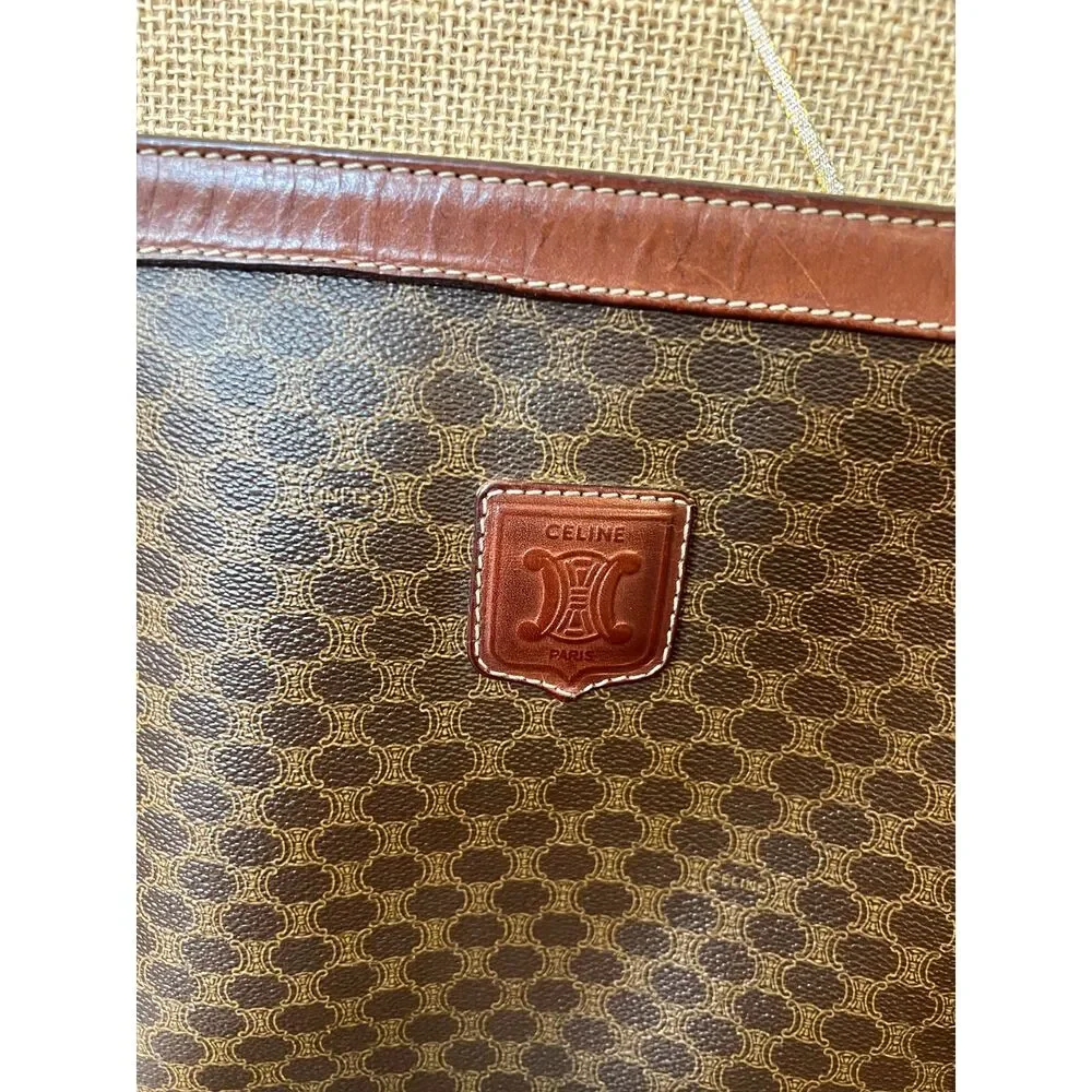 CELINE Vintage Triomphe Macadam Portfolio Document Bag